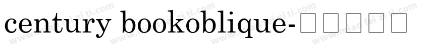 century bookoblique字体转换